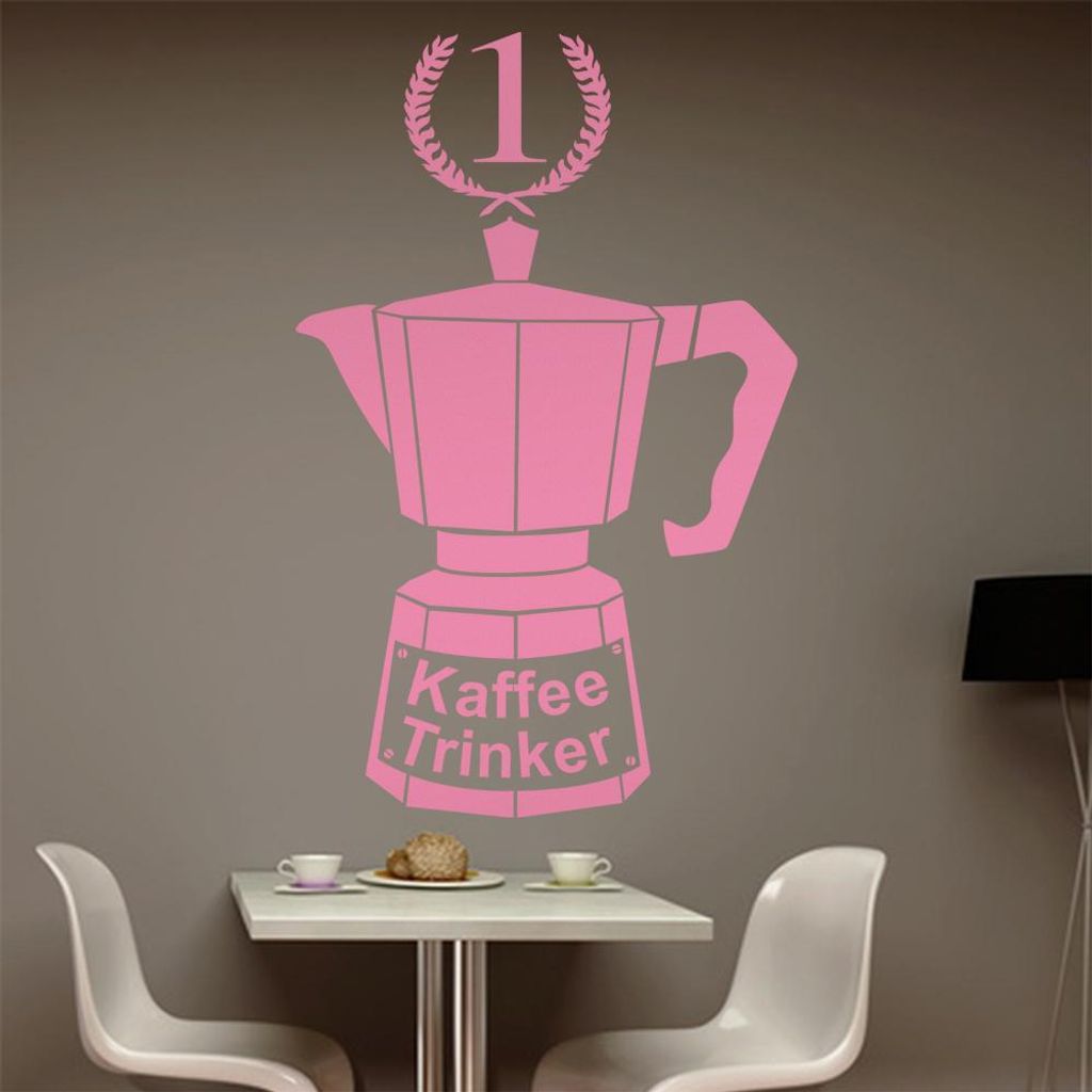 Kaffeetrinker 1. Platz Wandtattoo in 6 Größen - Wandaufkleber Wall Sticker - Dekoration, Küche, Wohnzimmer, Schlafzimmer, Badezimmer