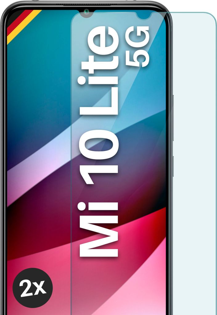 Glas Schutzfolie für Xiaomi Mi 10 Lite 5G, Stückzahl:2er Set