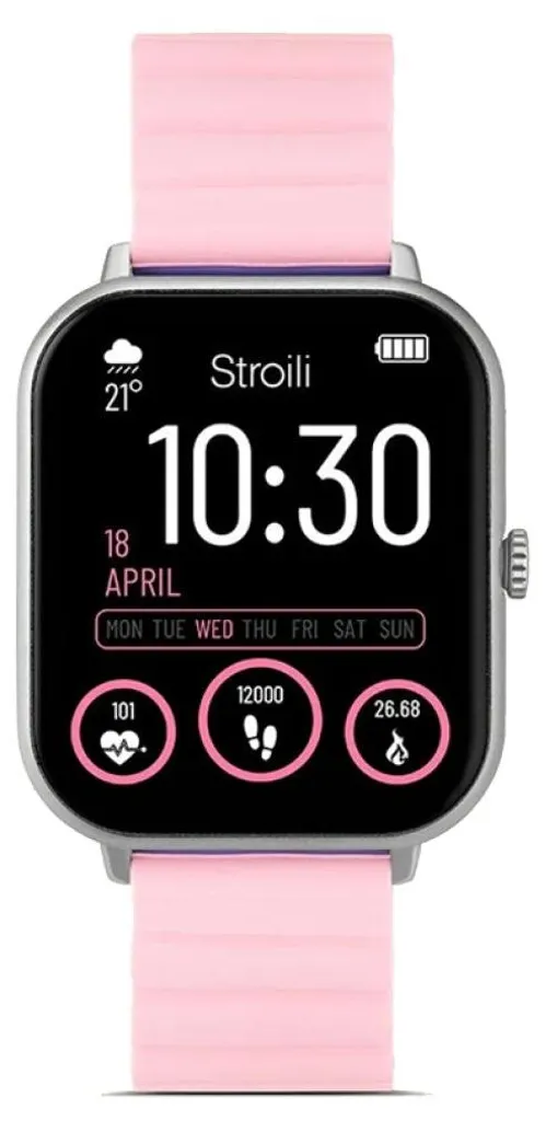 Smartwatch Stroili Modèle 1693868 - Montre Connectée Square en Alliage Argent