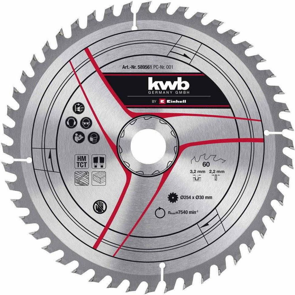 Lame de scie 250x30x3,2mm 48 dents Image du produit 
