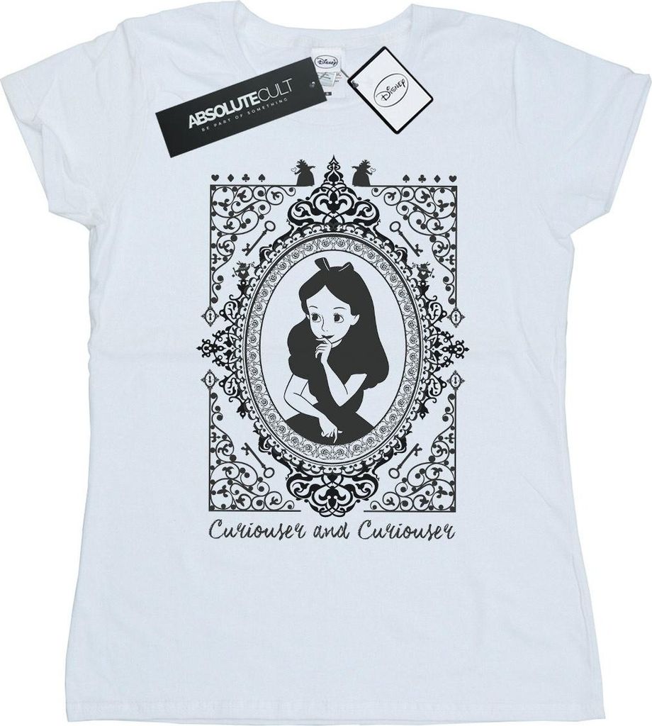 Disney - "Alice in Wonderland" T-Shirt für Damen BI6738 (L) (Weiß)