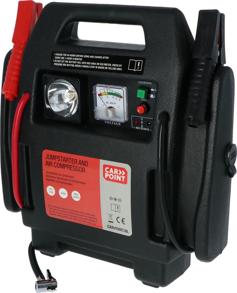 Carpoint Jumpstarter 12 V/17 Ah i kompresor Zdjęcie produktu 