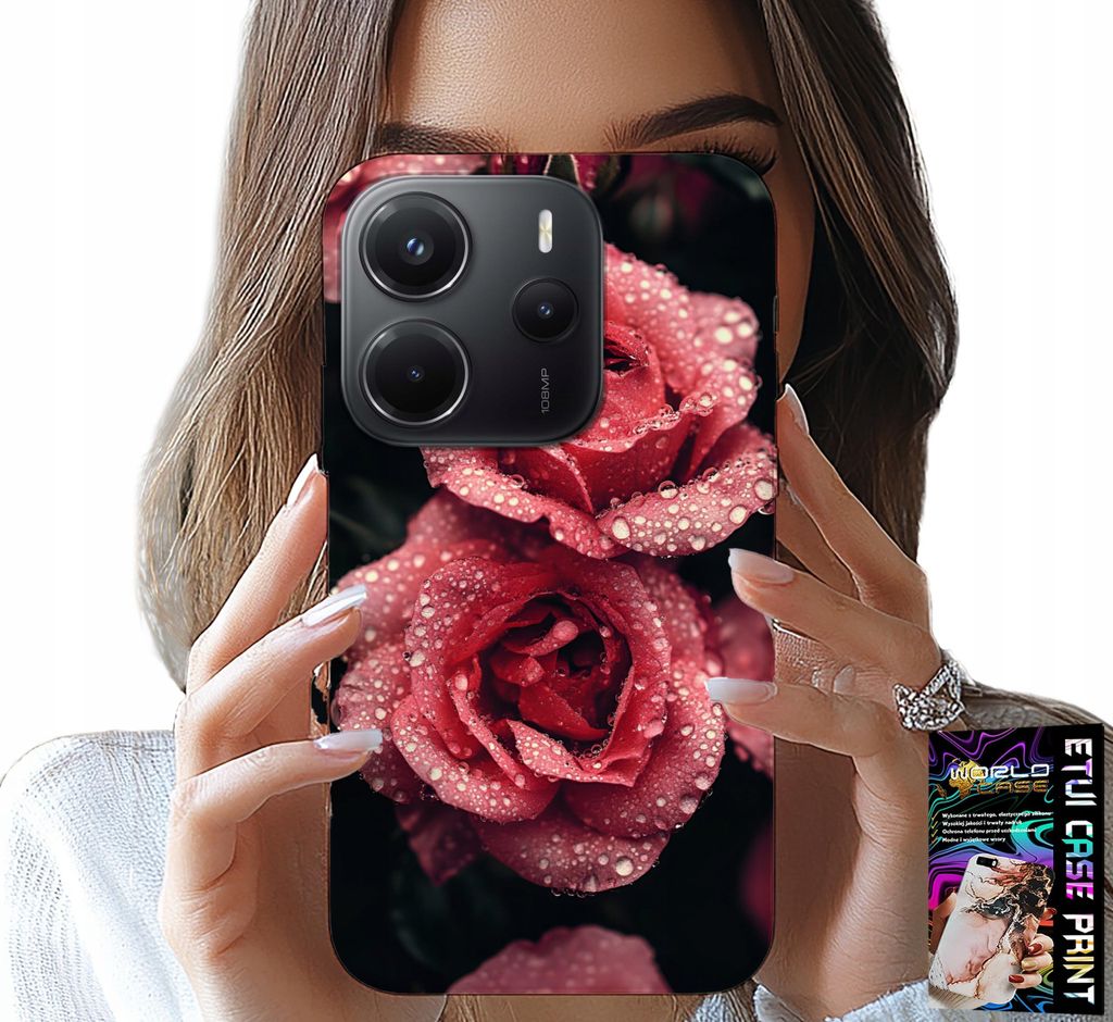 Fall Für Xiaomi Note 14 4G - Schöne Rosa Rosen, Florale Muster, Fall