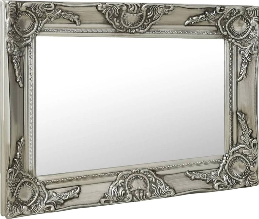 vidaXL Wandspiegel im Barock-Stil 60x40 cm Silbern