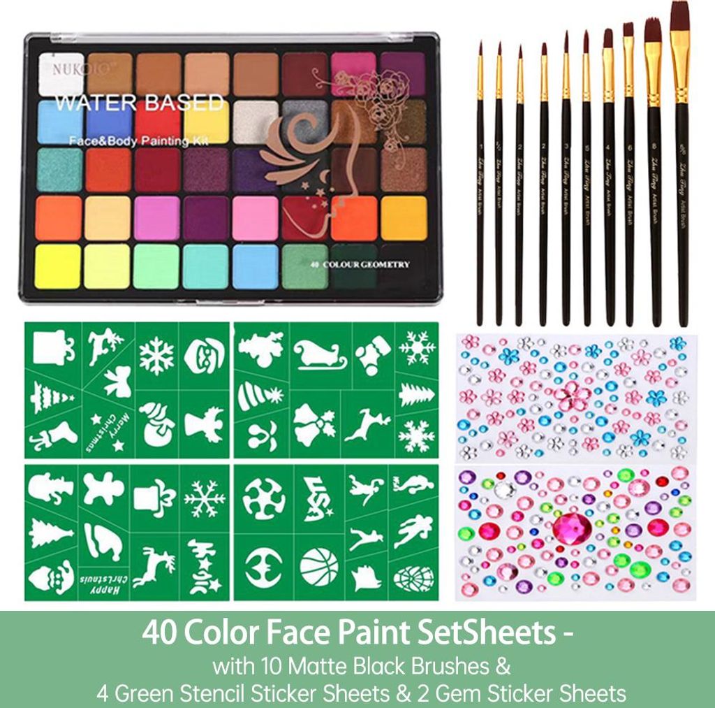 40 Coffret de maquillage aquarelle, Couleurs vives non Image du produit 