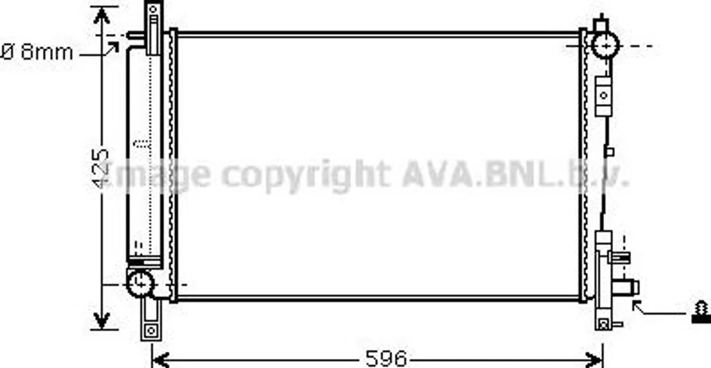 Radiateur de Refroidissement AVA CRA2080 pour Voyager IV 2.4 2.8 3.3