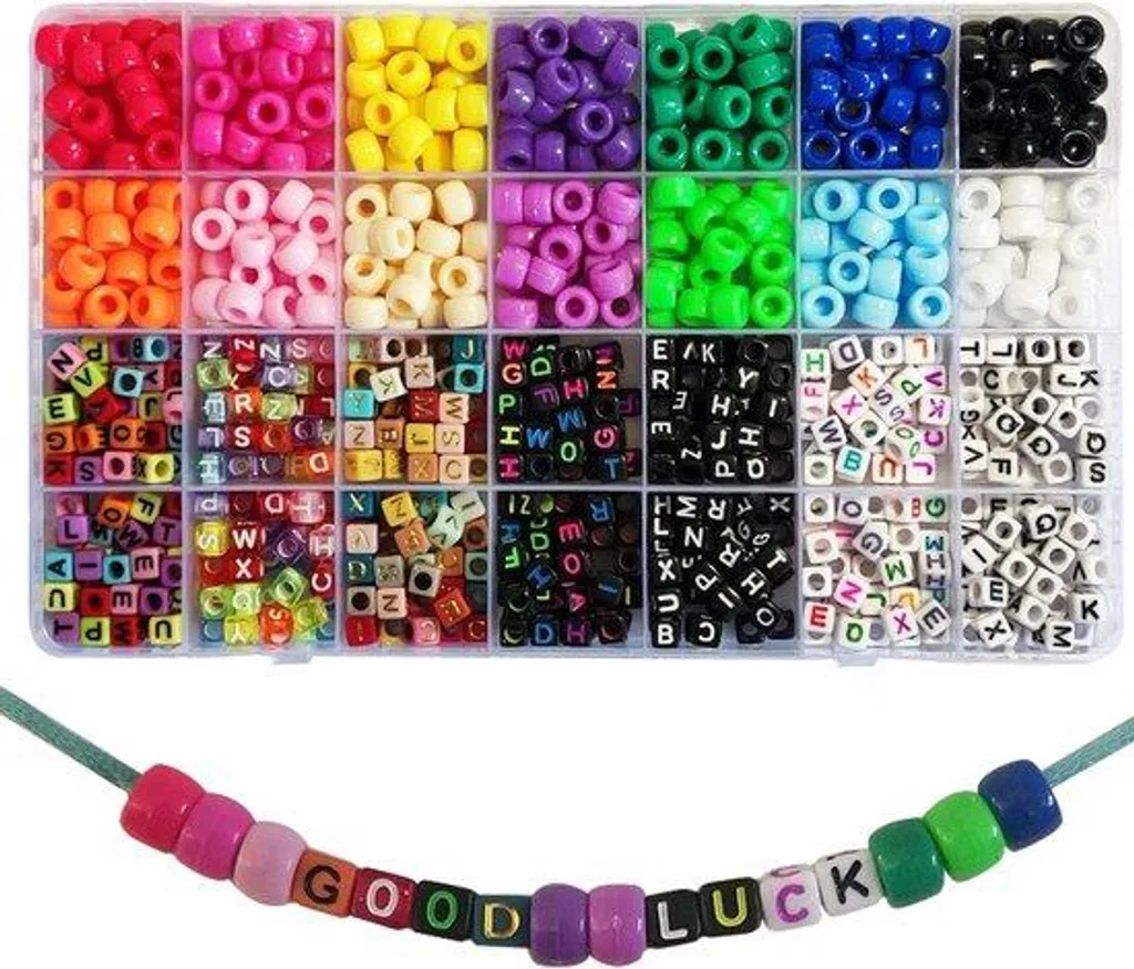 Perles pour Création de Bracelets Prénoms et Bijoux Fantaisie DIY 770pc