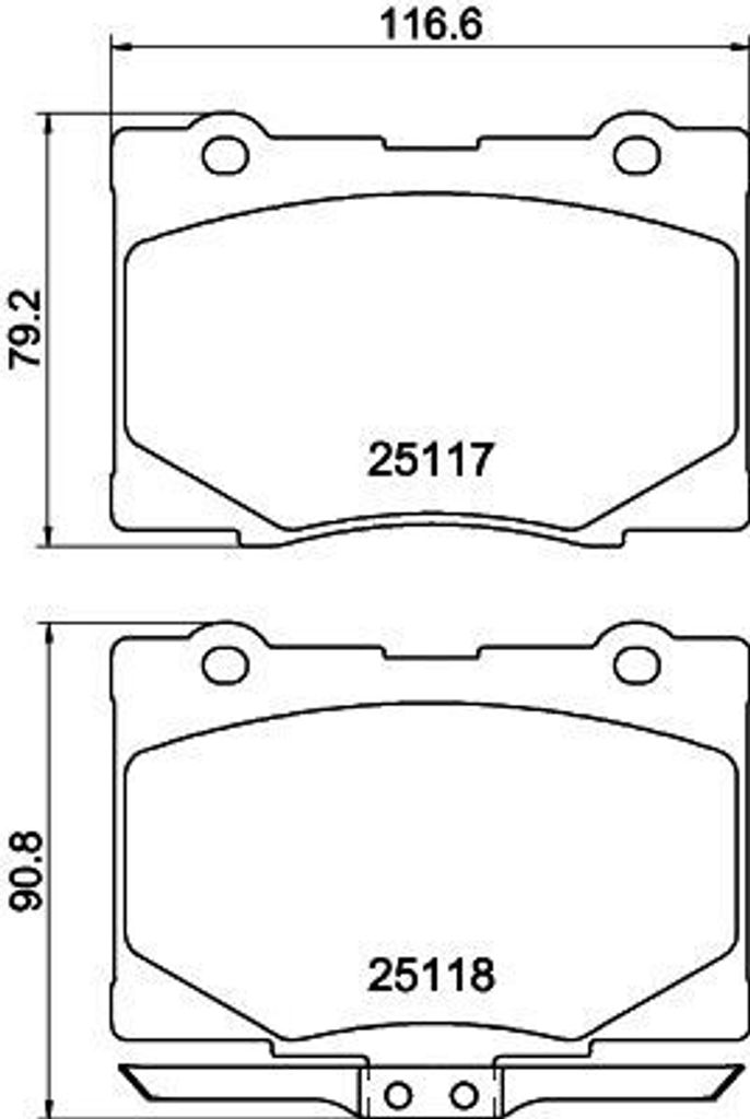 HELLA 8DB 355 019-571 - OE 45022SJAE00 Bremsbeläge für Legend IV (KB)