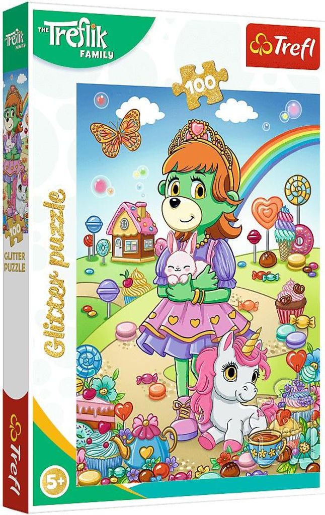 Trefl Glitzerpuzzle Trefliki 100 Glitzer 14833