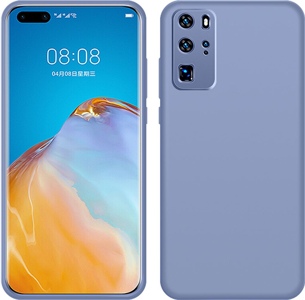 Huawei P40 Pro Hülle, LaimTop Slim Flüssig Silikon Soft Gel Gummi Stoßfest Kratzfest Schutzhülle für Huawei P40 Pro Grau