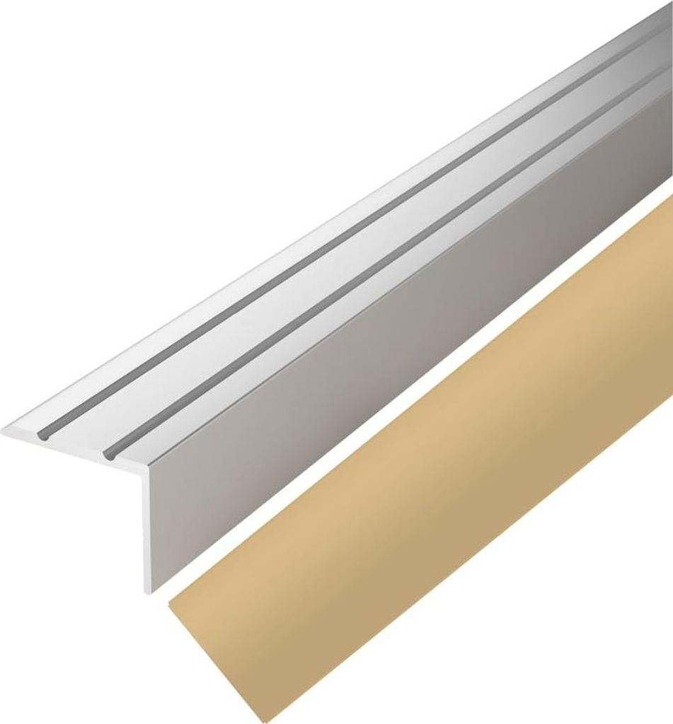 VILO Treppenkantenprofil - Selbstklebend - Aluminium Schienenprofil - 25x20mm x 93cm - G32/S - Champagner