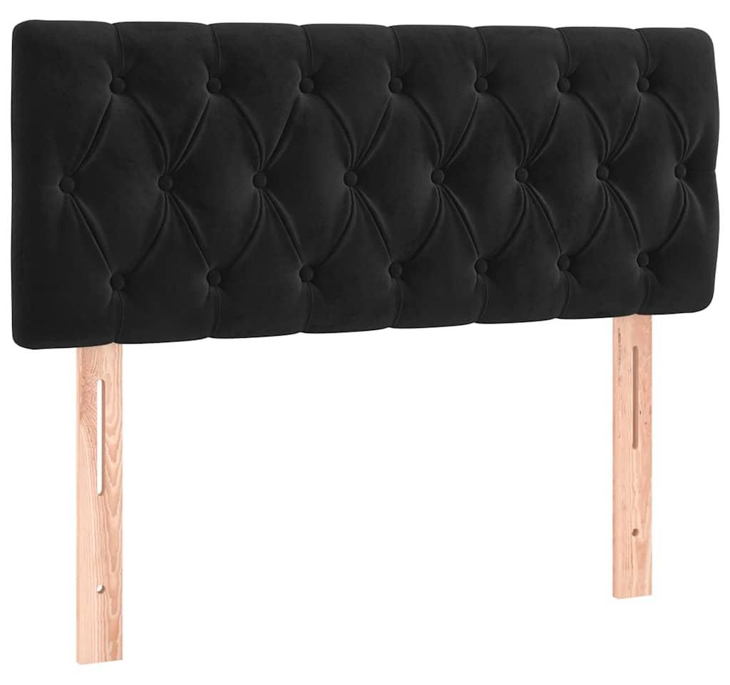 vidaXL Kopfteil Schwarz 100x7x78/88 cm Samt