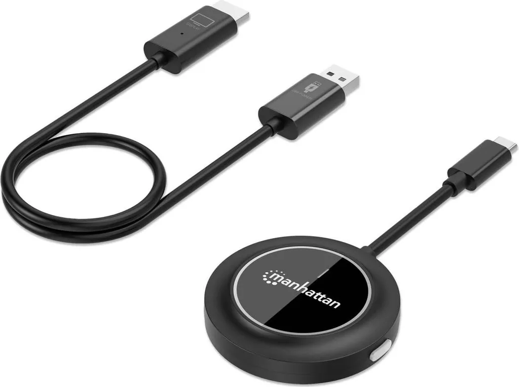 Kit HDMI Sans Fil Full HD MANHATTAN Plug and Play Portée de 15 Mètres
