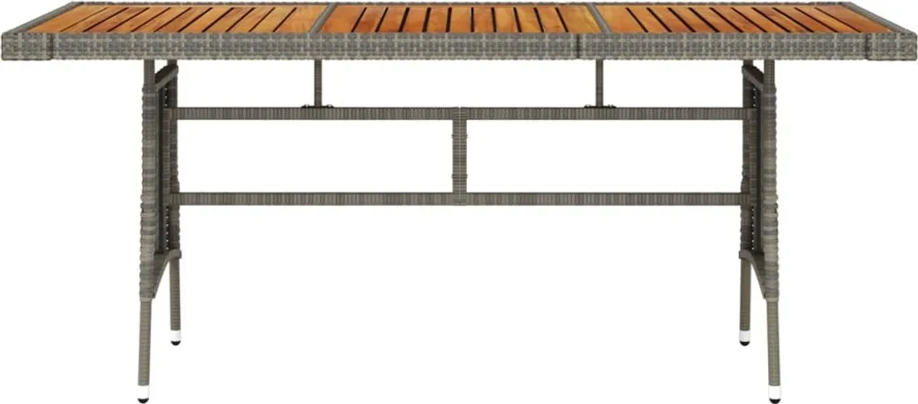 Table de Jardin Durable 160 cm Anti-Intempéries en Résine et Acacia