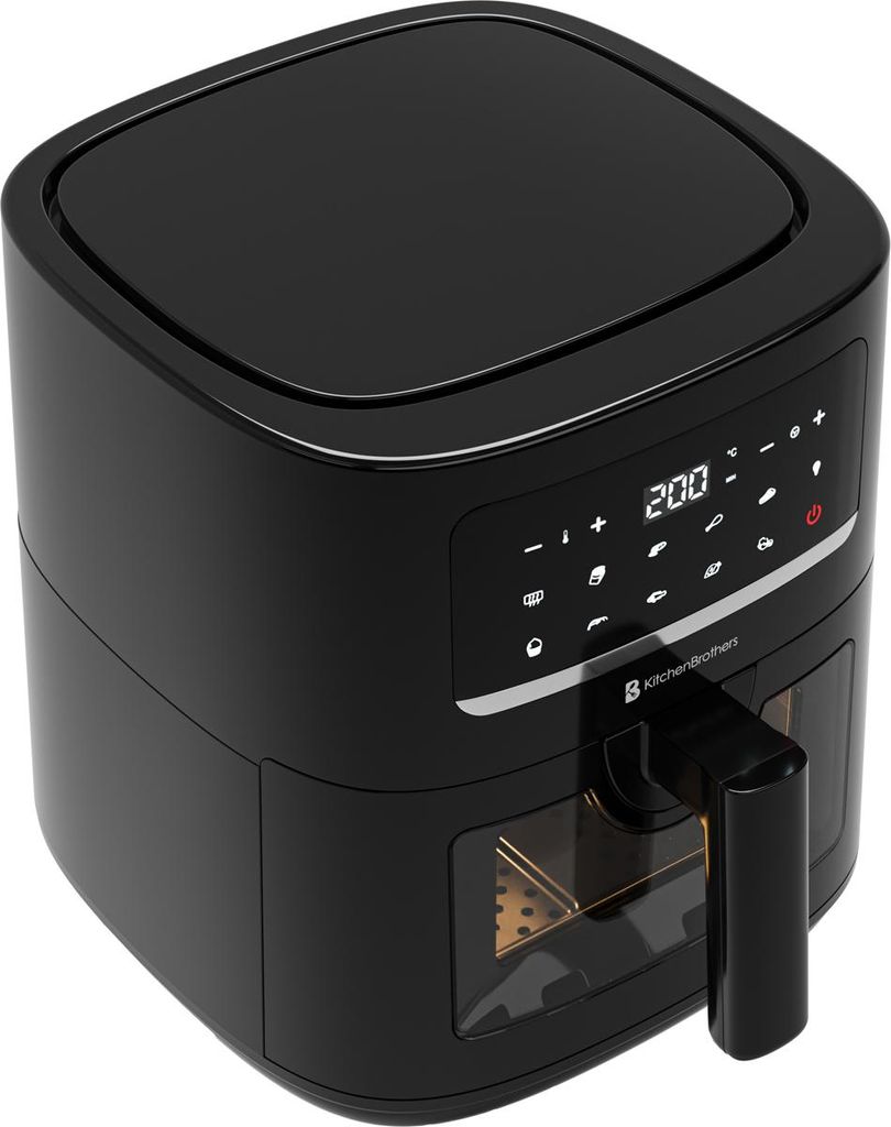 KitchenBrothers Heißluftfritteuse XL 6L mit Sichtfenster - Produktbild 