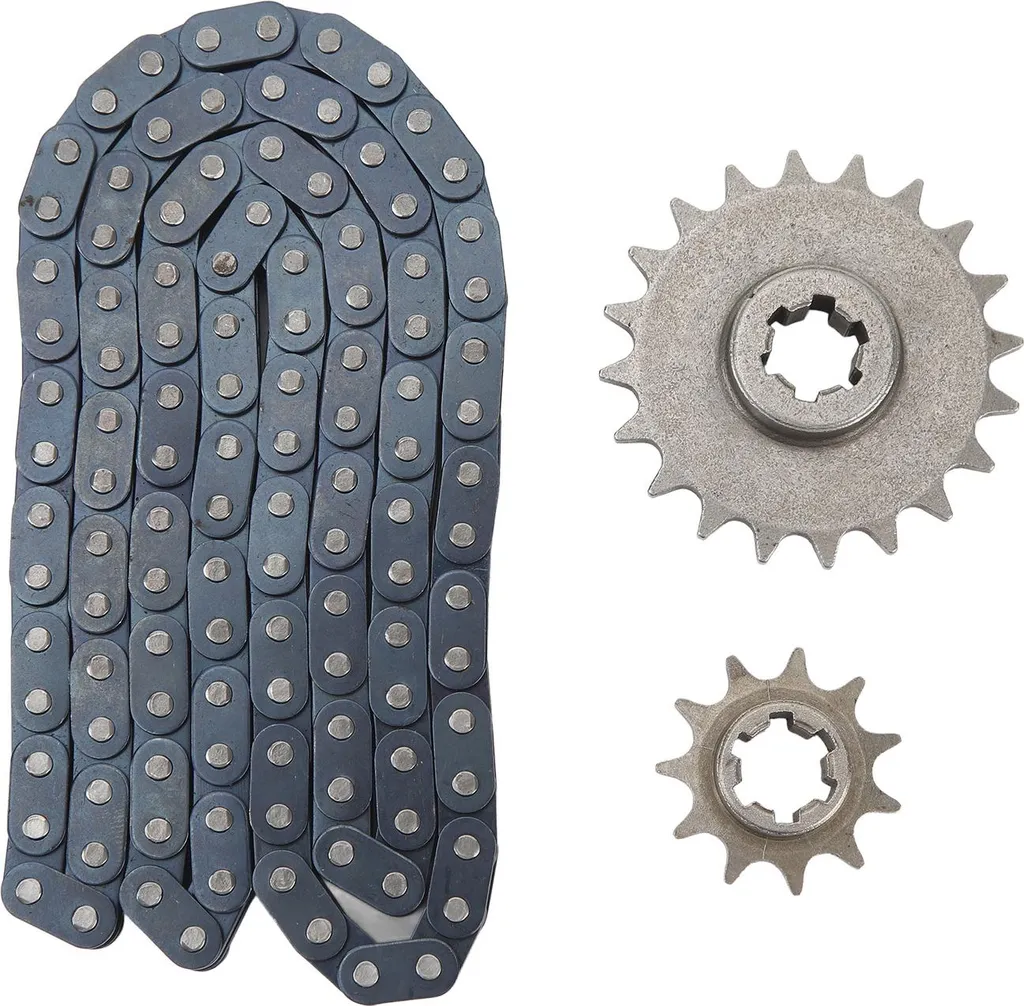 Kit Catena T8F 116 Maglie e Pignoni 11T 20T per Mini Moto e Kart