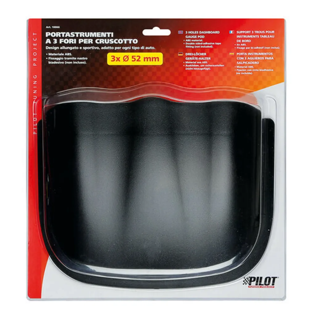 Support d'instruments PILOT à 3 encoches 52 mm pour tableau de bord