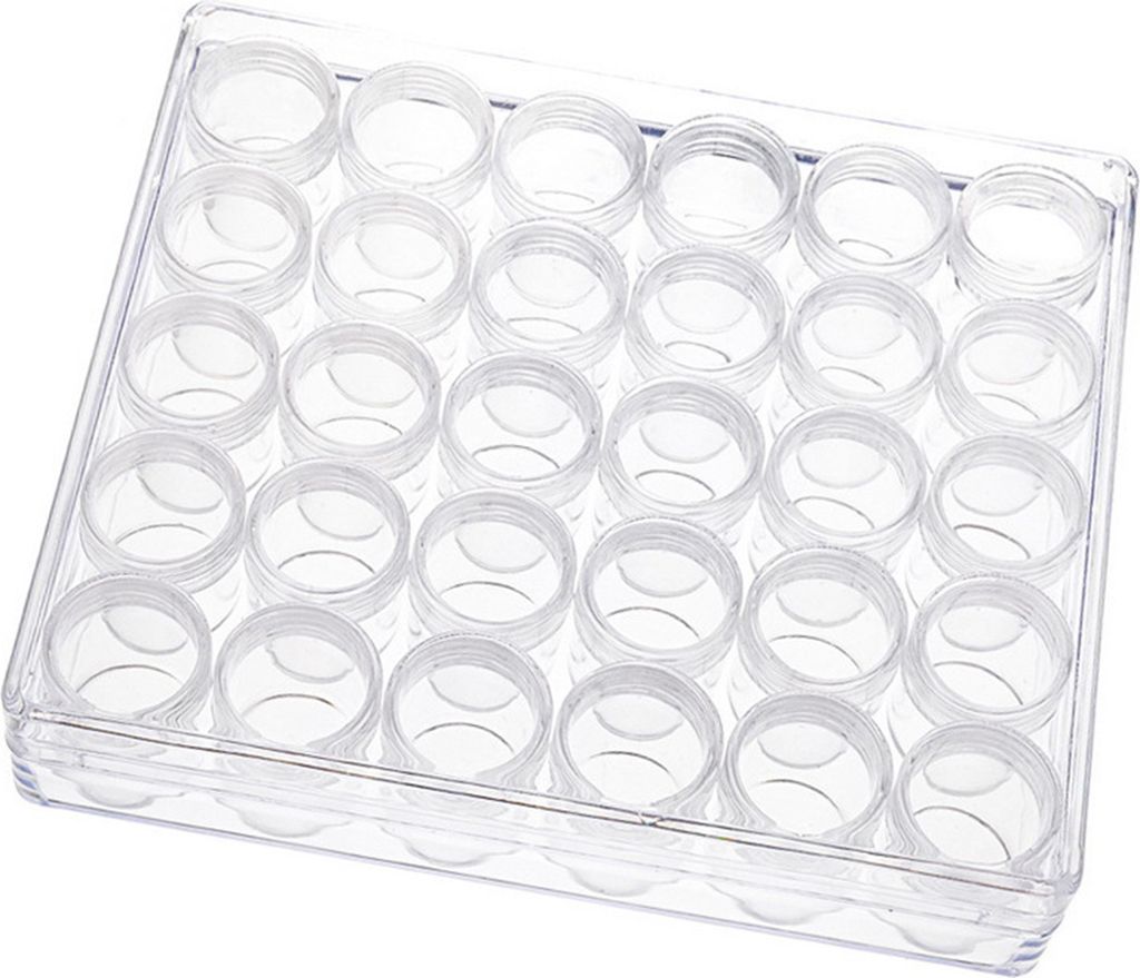 1 Set Schmuck-Display-Box, 30 runde Boxen, staubdichter Deckel, platzsparend, wasserdicht, transparent, visueller Schmuckhalter, Heimbedarf