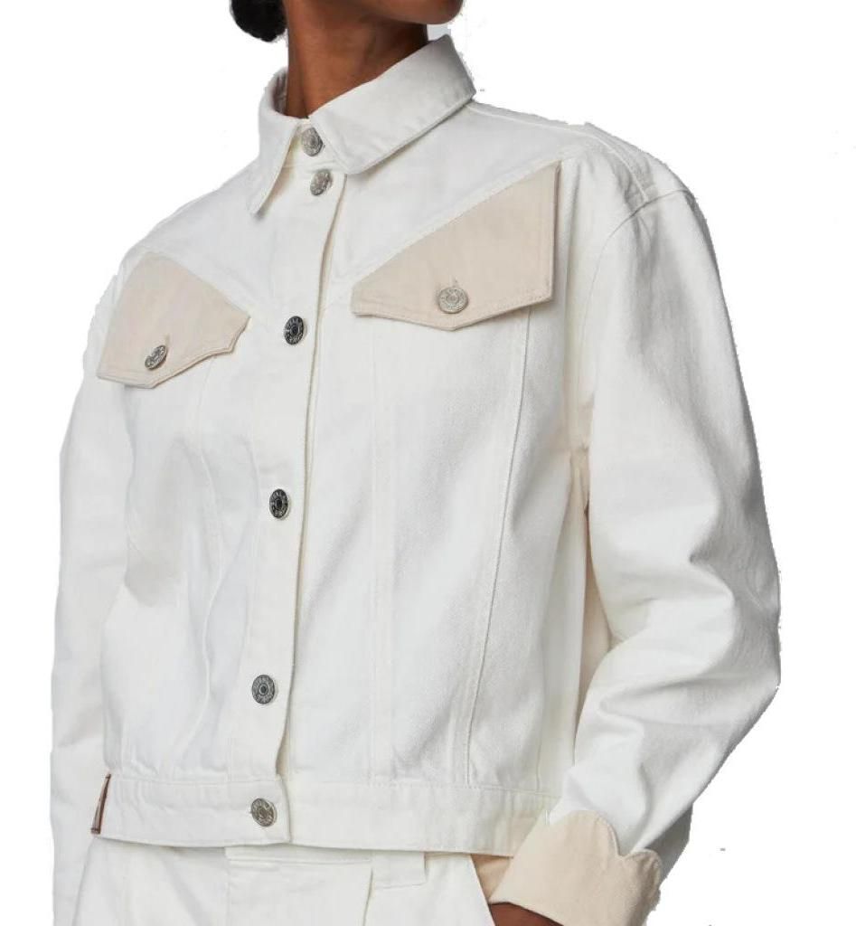 STELLA NOVA TWO-TONED Baumwolle JACKET Weiß