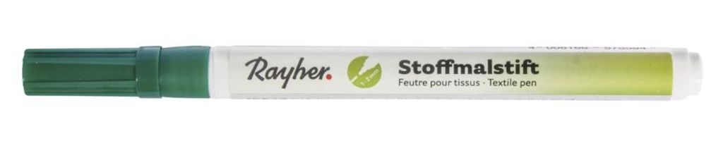 Rayher Stoffmalstifte, Feine Spitze, dunkelgrün, 3823513