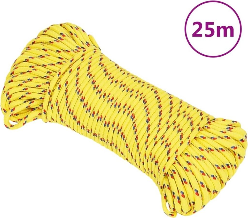 Bootsseil Gelb 4 mm 25 m Polypropylen
