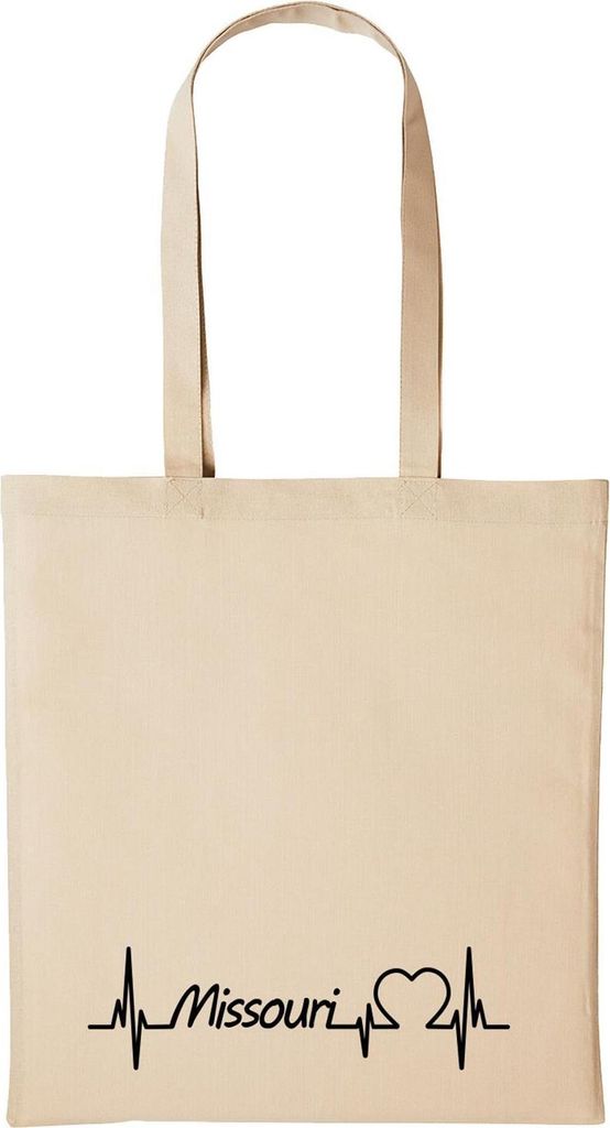 Huuraa Baumwollbeutel Missouri Geschenk Einkaufstasche Natural 10 Liter Baumwolle Missouri Accessoire