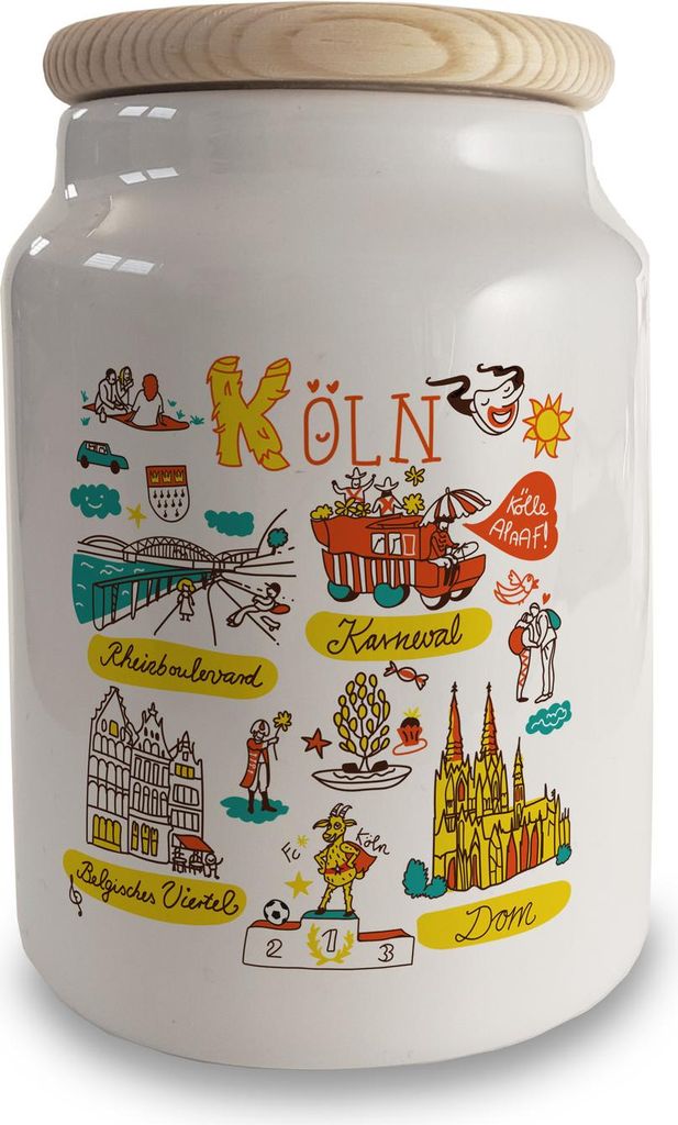 Köln Wimmelbild Keksdose