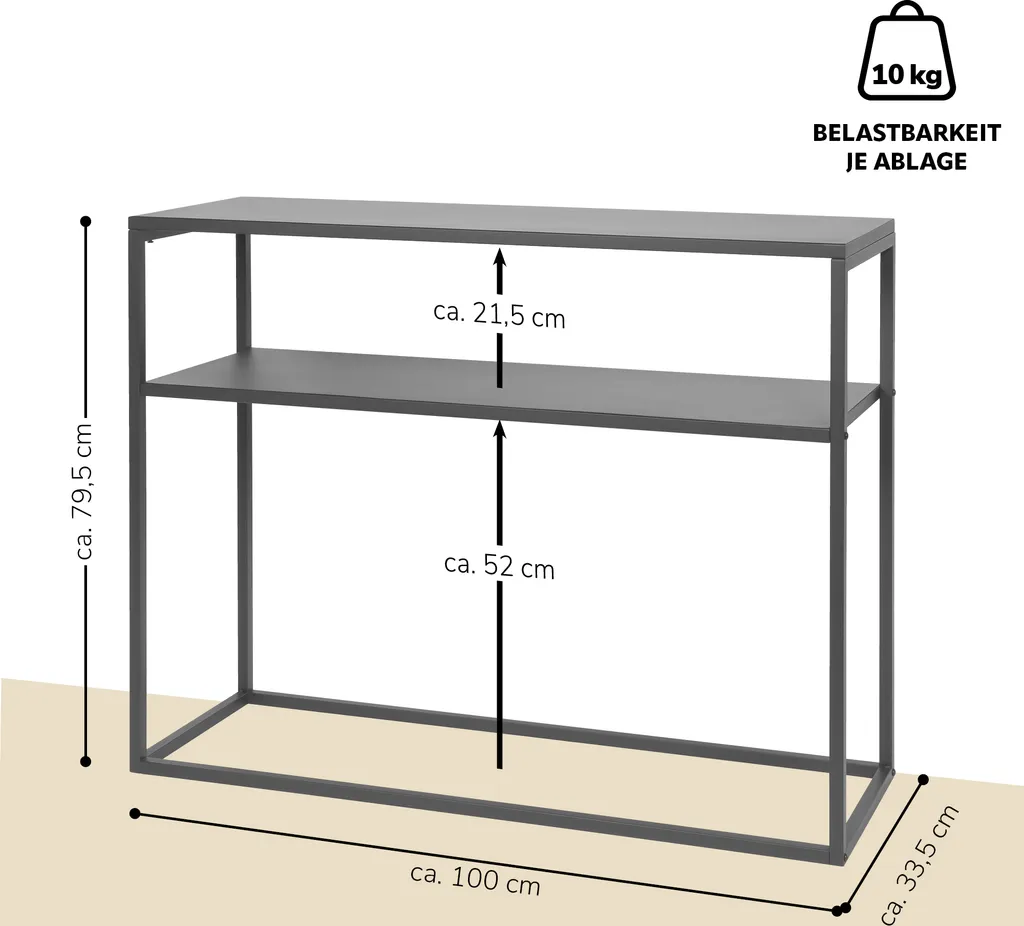 Table console étagère sur pied en métal noir, sellette décorative design - 7