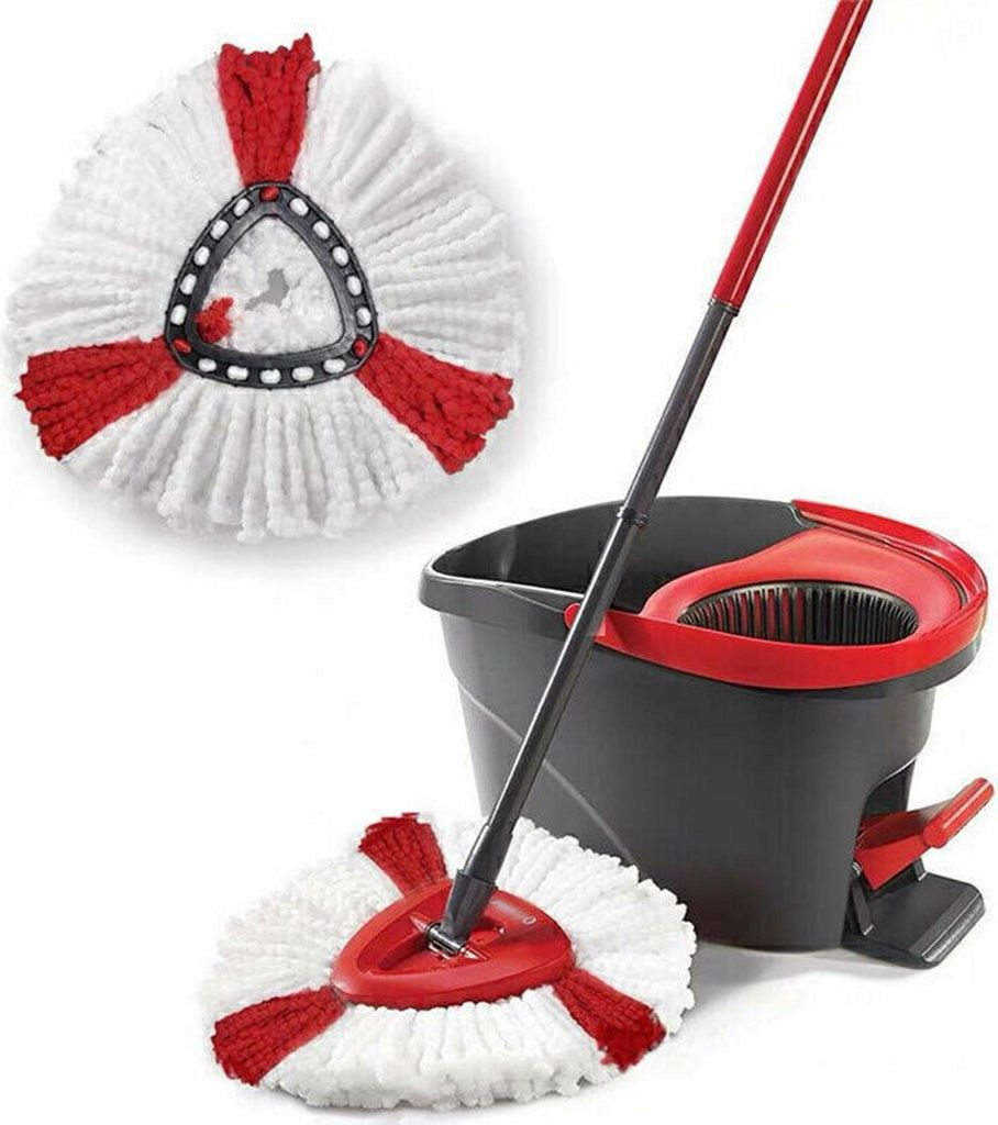 5er Set für O-Cedar/Vileda Triangle Mop Heads Microfibre Easy Wring Clean Turbo Refill Mop Replacement Head Set (für Vileda)(5 Ersatz-Mop-Köpf)