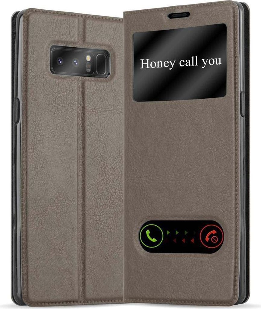 Cadorabo Schutzhülle für Samsung Galaxy NOTE 8 Hülle in Braun Handyhülle Book Case Cover Etui