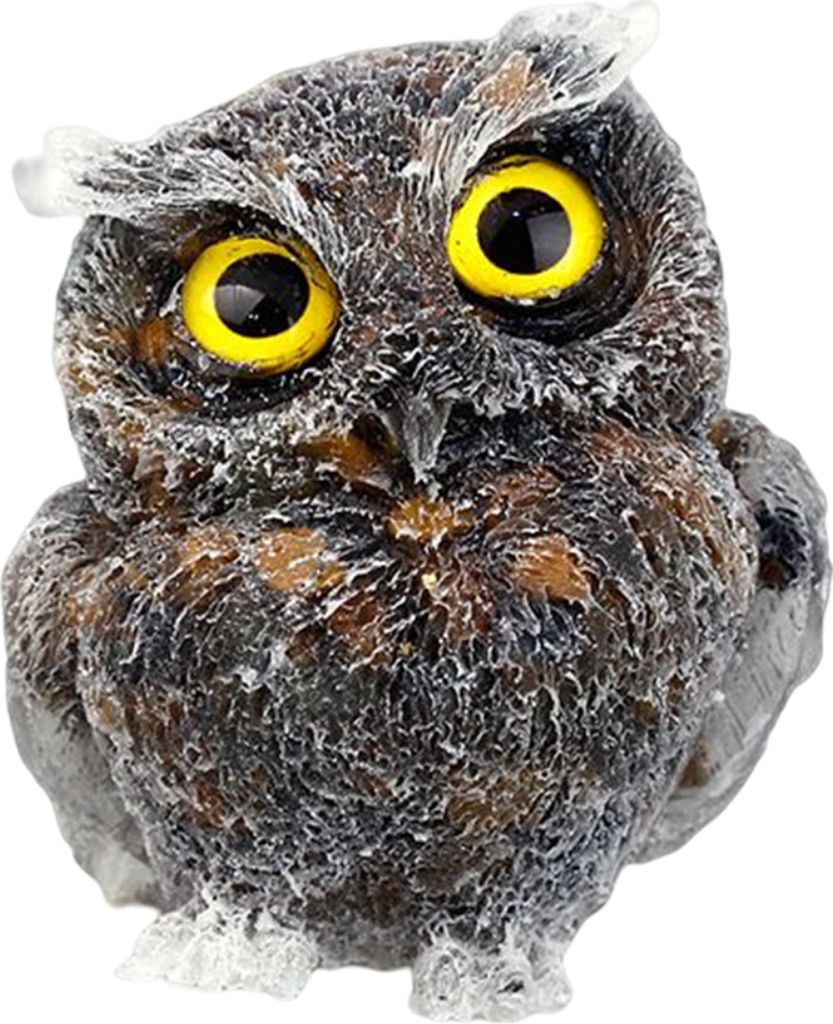 Owl Ornament Manual Tropfkleber Kunstkristall Lebendige Eulen -Tierfigur für Zuhause-B