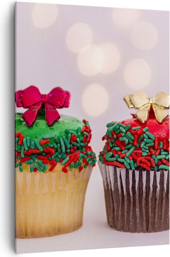 Bild auf Leinwand - Leinwandbild - Einteilig - Cupcakes Dessert Kuchen gebacken - 70x100cm - Wand Bild - Wandbilder - Leinwanddruck - Wanddekoratio...