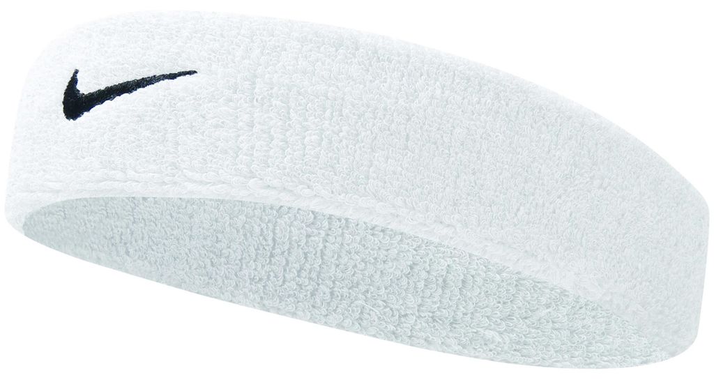 Čelenka Nike Swoosh, biela-čierna, biela Obrázok produktu 