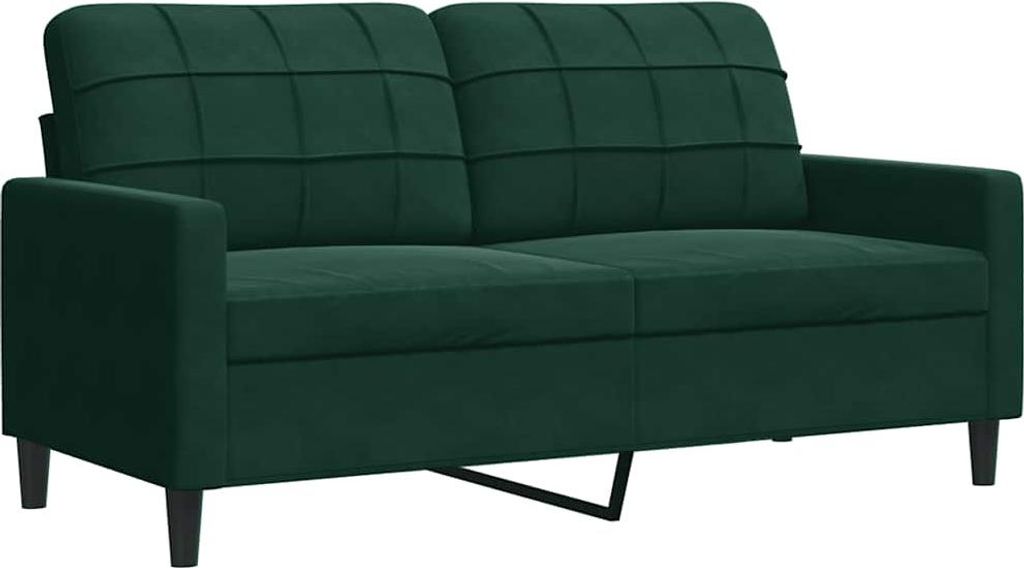 vidaXL 2-Sitzer-Sofa Dunkelgrün 140 cm Samt