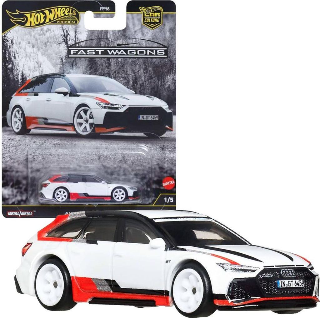 Hot Wheels AUDI RS6, Auto, 3 Jahr(e), Kunststoff, Metall, Weiß