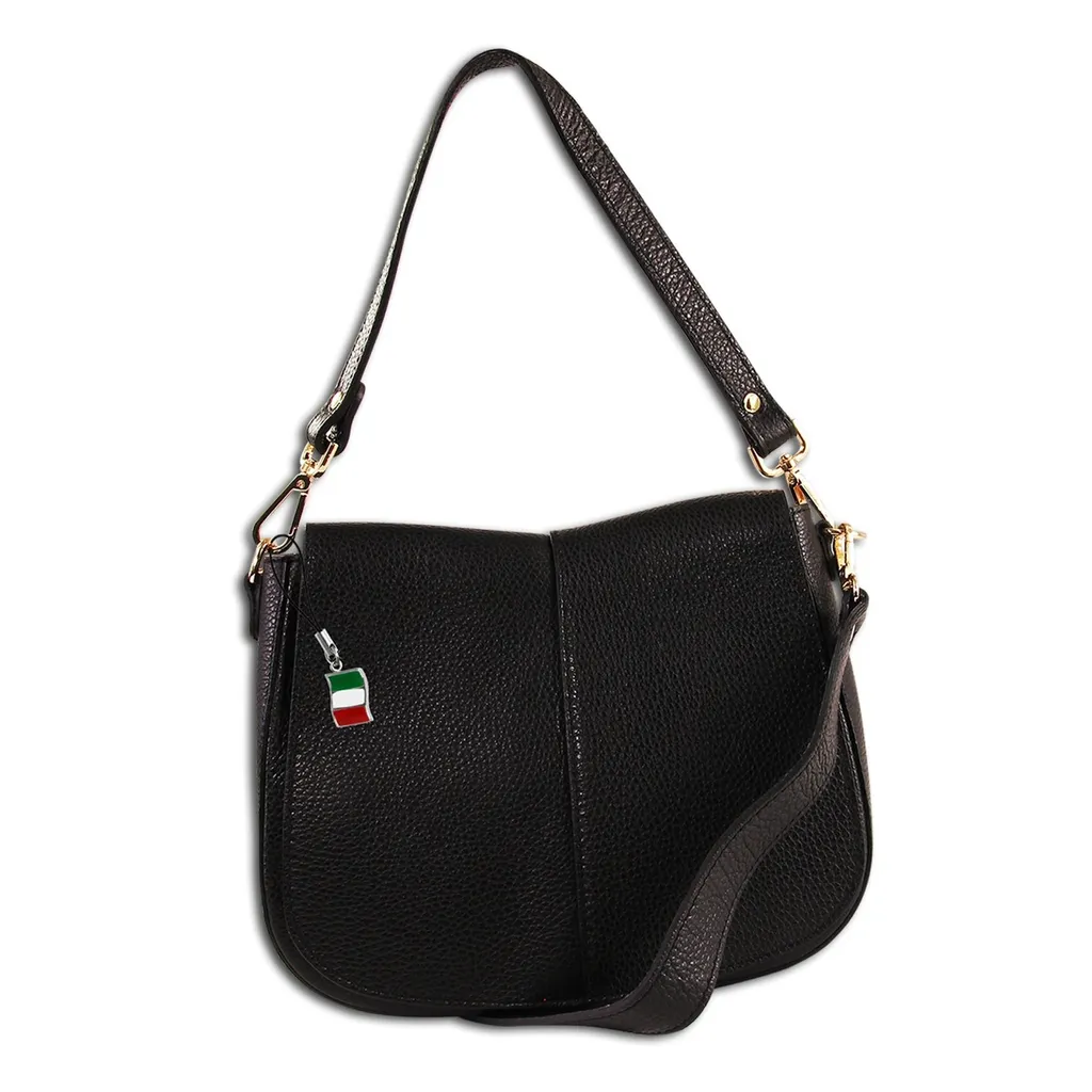 Sac noir Florence en cuir OTM104S : Finissez-en avec les sacs fragiles