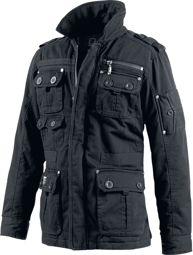 Brandit Winterjacke Herren Platinum Vintage schwarz Casual Wear 100% Baumwolle 3XL