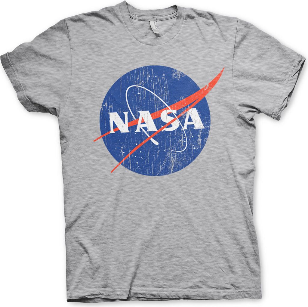 NASA Washed Insignia T-Shirt - Small - Heather-Grey