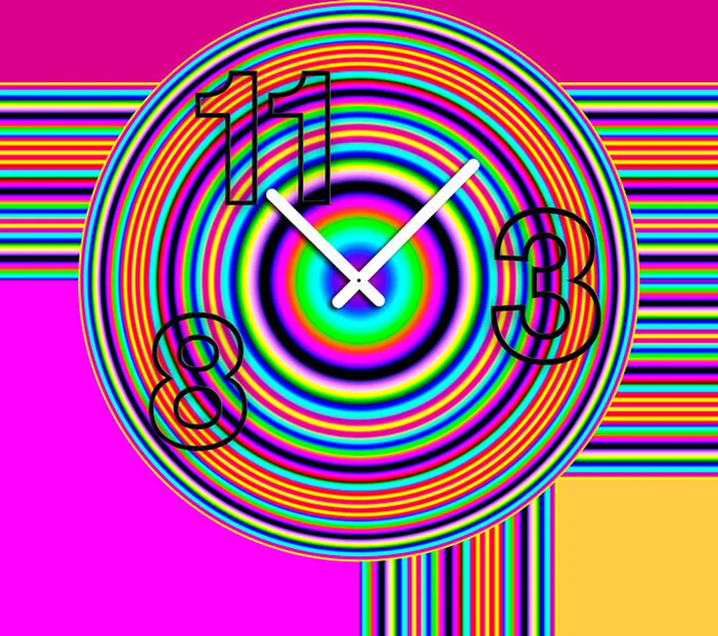 Horloge murale pour salon moderne Dixtime 6104 décoration 40x40 cm