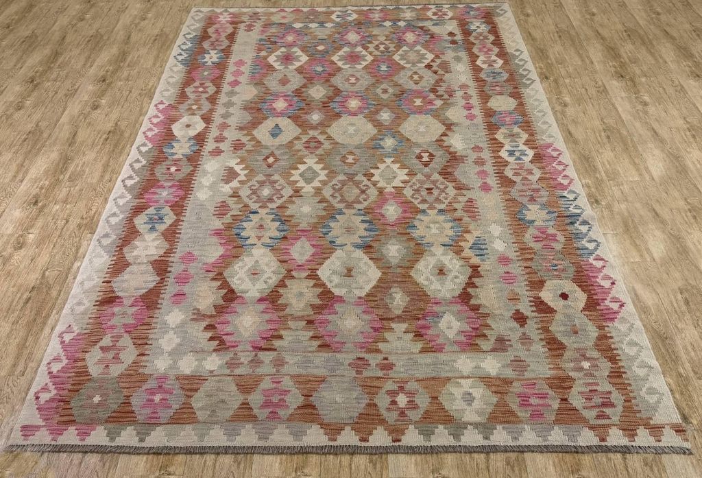 Teppich KELIM ORIGINAL | Farbe: Multi; Größe: 200x296 cm | strapazierfähig und leicht zu reinigen | Wohnzimmer | Schlafzimmer