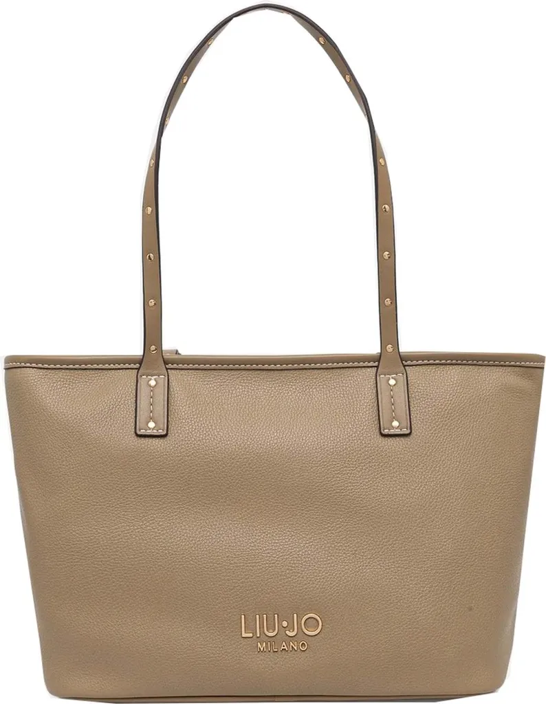 Sac à Main Beige Liu Jo AA6071 E1012 avec Finitions Dorées et Aspect Cuir