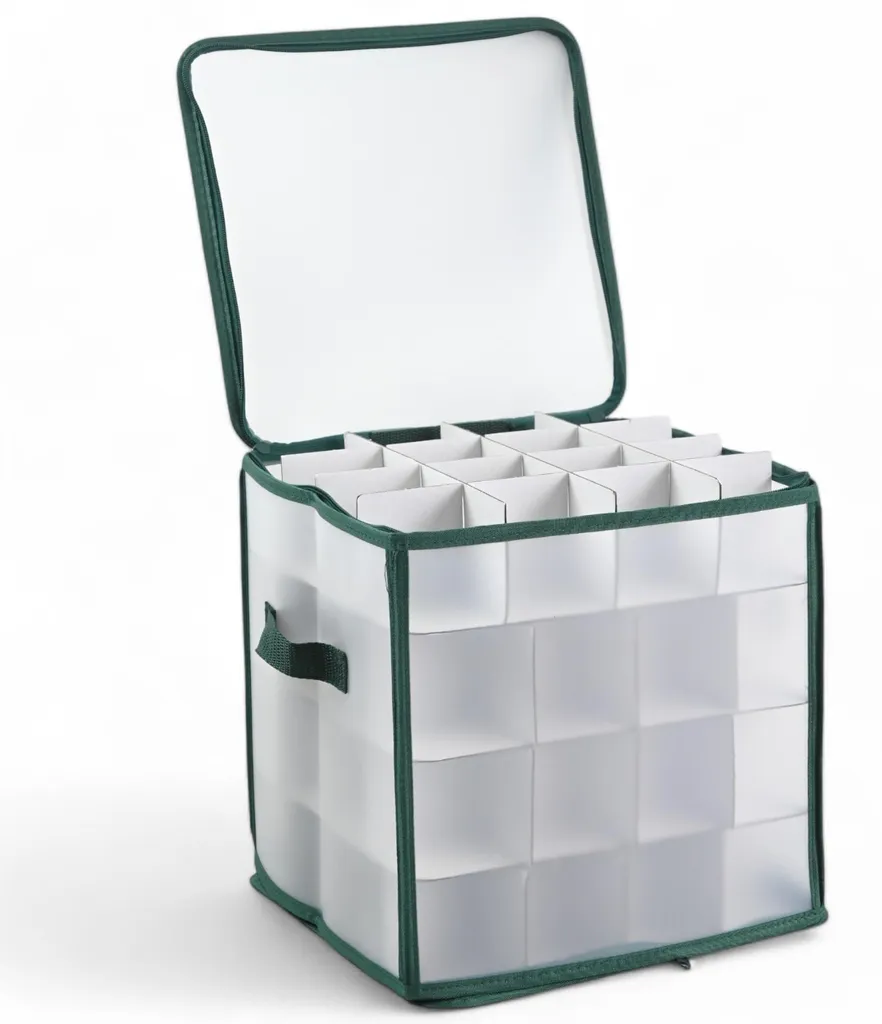 Boîte de rangement transparente et pliable 30cm pour décoration Noël