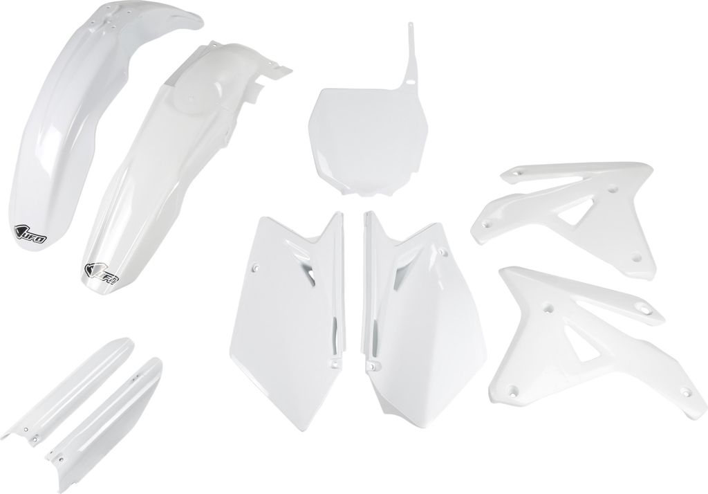 Verkleidungskit UFO PLAST 9-teilig Verkleidungssatz Kunststoff mit Gabelschutz für Suzuki RM-Z 450 ccm Bj. 2007, Farbe:weiß OEM