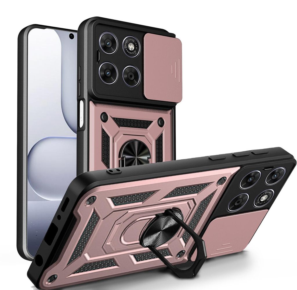 Outdoor Panzer Hülle für Motorola Moto G67 Rosegold Produktbild 