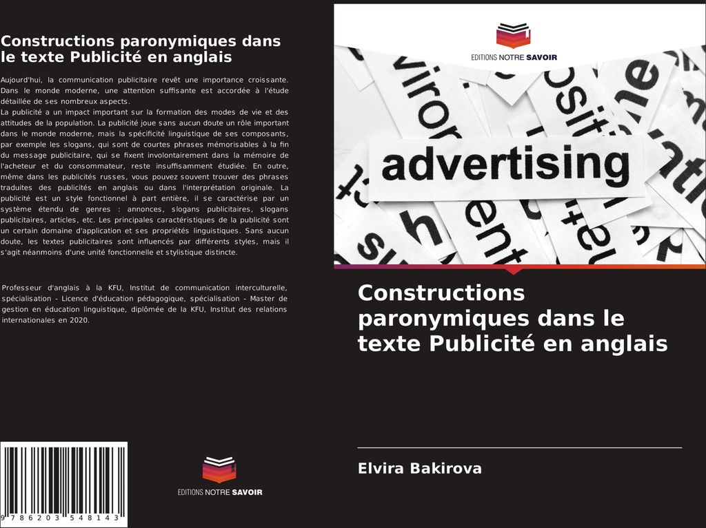 Constructions paronymiques dans le texte Publicité en anglais