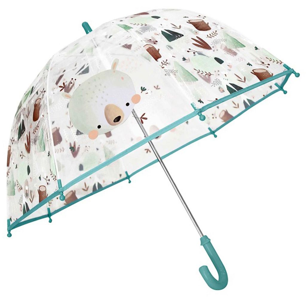 Kinder Regenschirm transparent Tiere - 68 x 68 cm - Minze | by Sassi Junior