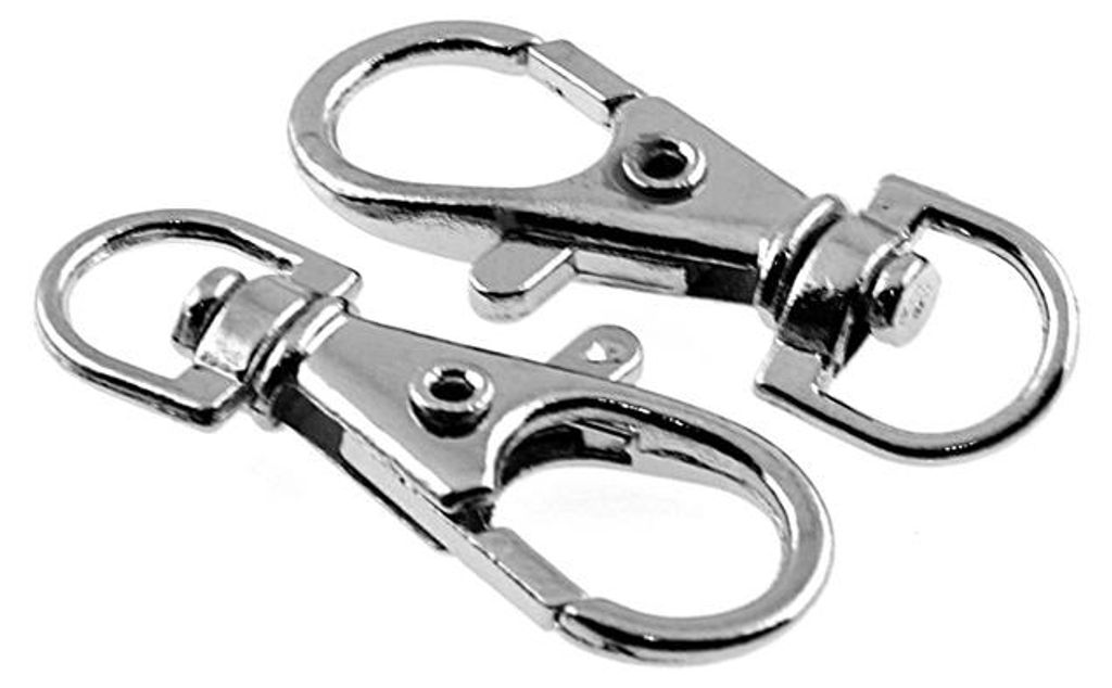 Vintageparts Karabinerhaken mit Drehkupplung silberfarben Produktbild 