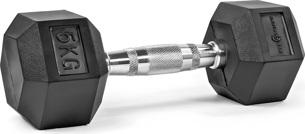 Kurzhantel 5 kg, Hexagon Hantel, oberfläche aus Gummi, Gymnastikhanteln für Krafttraining, Zuhause, Workout, Fitness