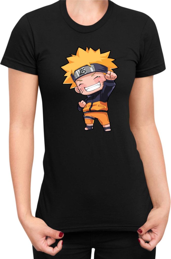 Damen T-Shirt Naruto Naruto Chibi, Lady L / Schwarz