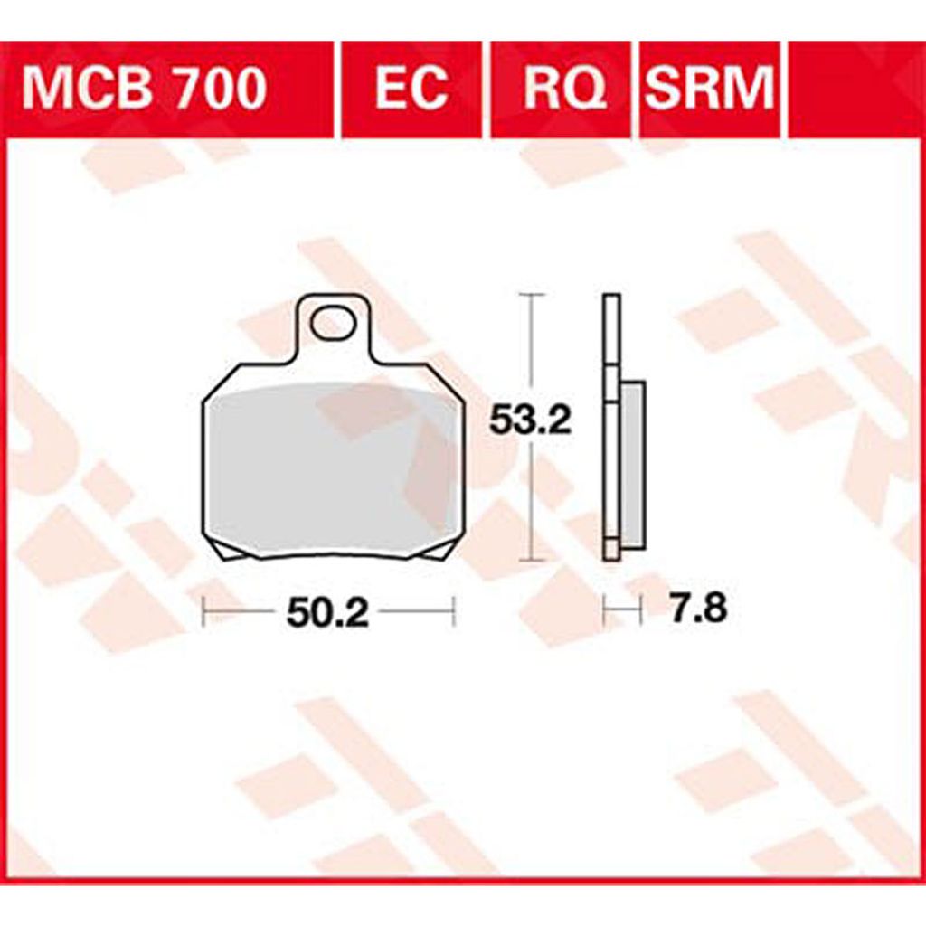 TRW Bremsbeläge MCB 700 Bremsbelag MCB 700 -Standard